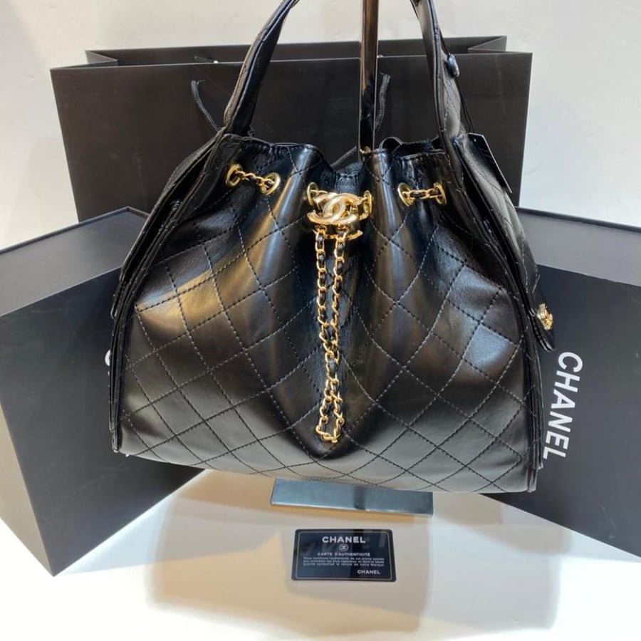 Chanel bag black basket