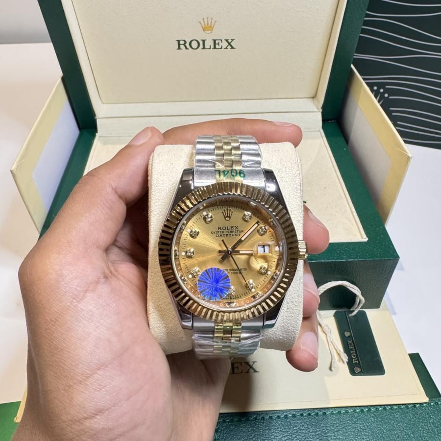 Rolex Datejust Jumbo gold bezel