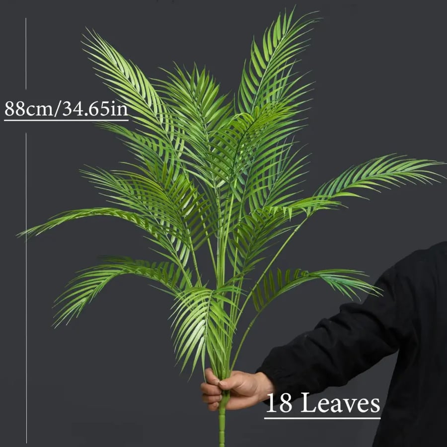 88 سم نبات نخيل صناعي 18 شوك أوراق Monstera للمنزل والحفلات