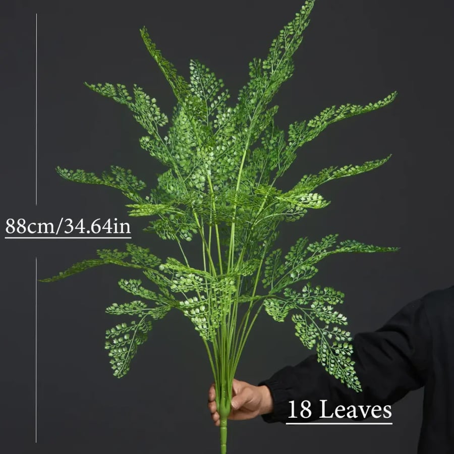 88 سم نبات نخيل صناعي 18 شوك أوراق Monstera للمنزل والحفلات