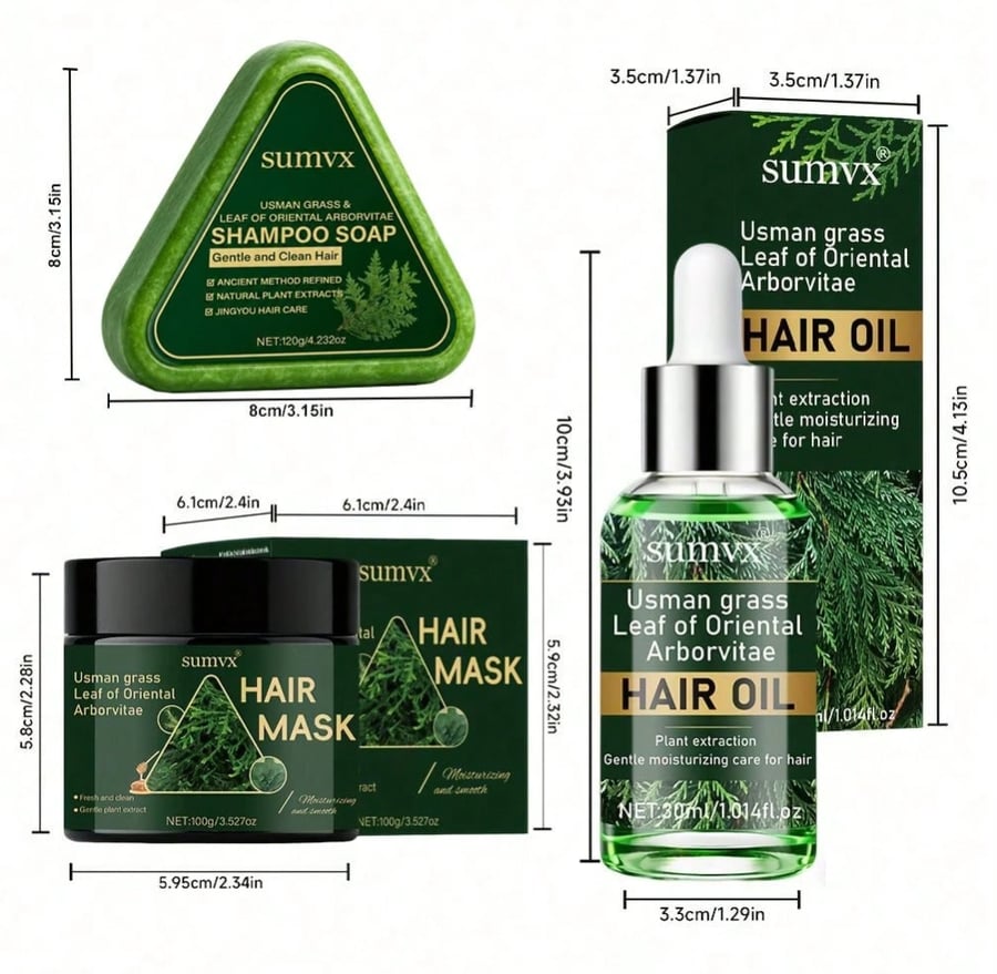 SUMVX مجموعة العناية بالشعر بعطر السرو من عثمان هيربال، تشمل شامبو وصابون وزيت شعر وقناع شعر، مستخلص نباتي طبيعي، تنظيف عميق، رغوة سهلة الشطف، إزالة سريعة للأوساخ والزيوت، مناسبة لجميع أنواع الشعر