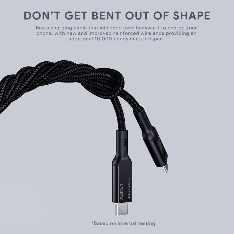 AUKEY CB-MCC101 braided nylon cable detail