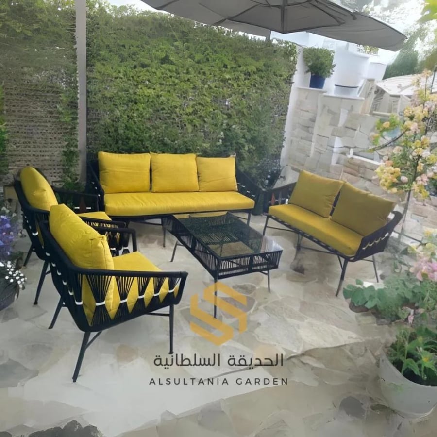طقم ٧ مقاعد حديد مع حبال 0381