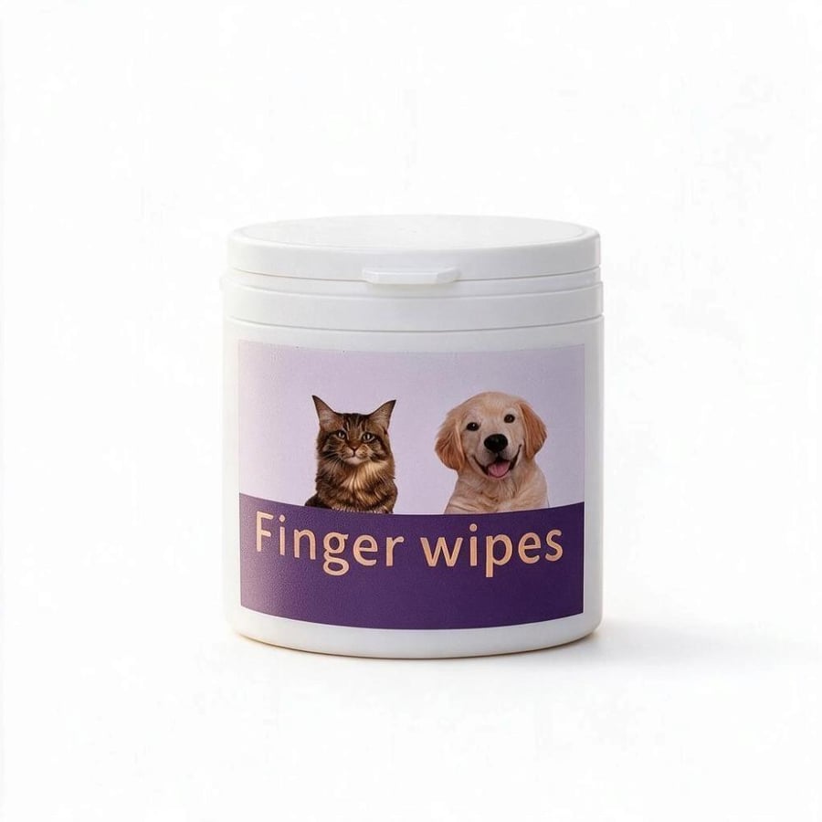 مناديل الإصبع للقطط والكلاب (Finger Wipes)