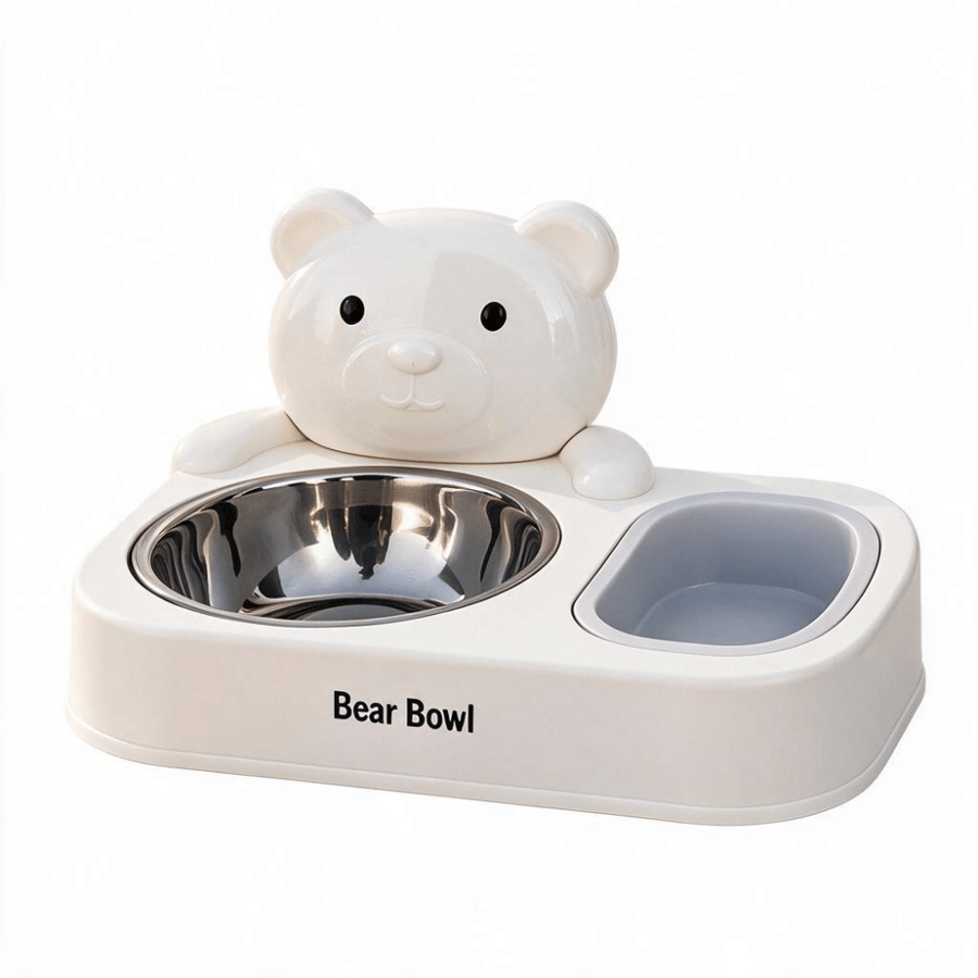 صحن طعام وماء على شكل دب – Bear Bowl