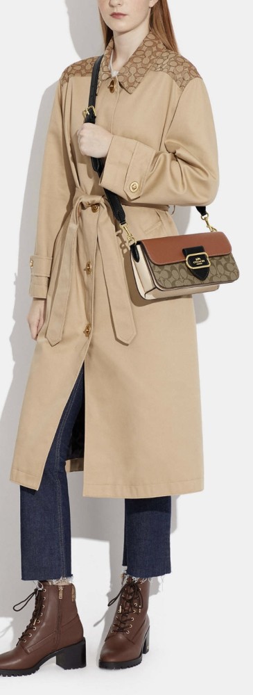 Morgan Shoulder Bag In Colorblock Signature Canvas -Coach