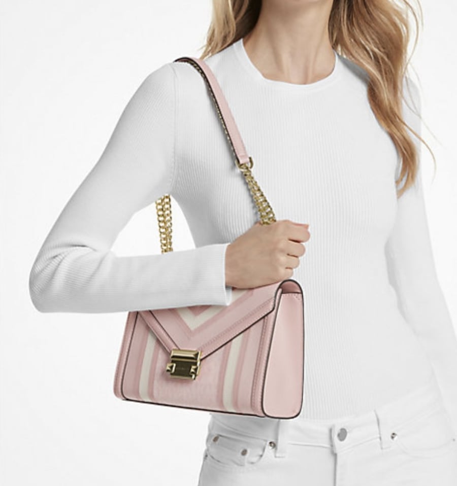 Michael Kors -Whitney Medium Color-Block and Signature Logo Shoulder Bag