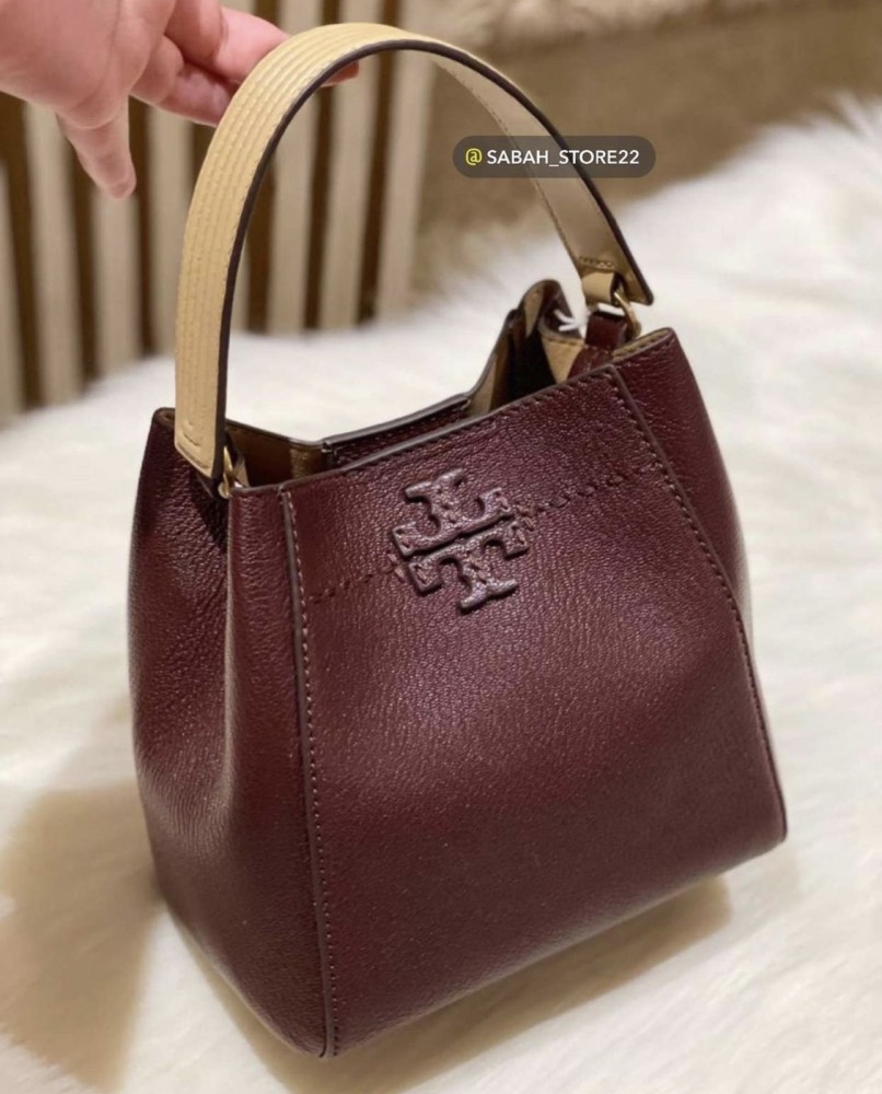 SMALL MCGRAW TEXTURED BUCKET BAG -Tory burch