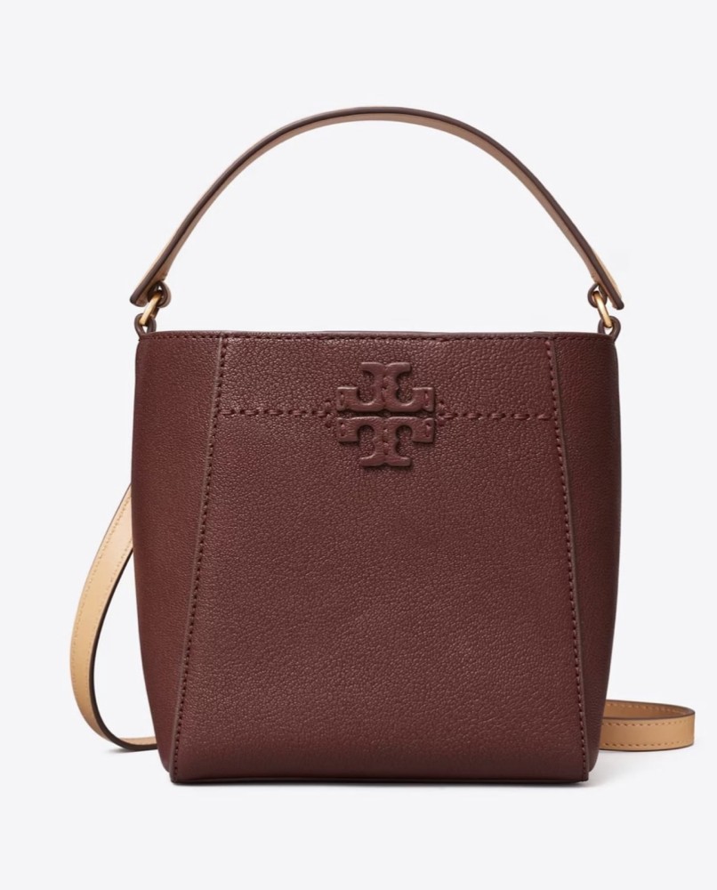 SMALL MCGRAW TEXTURED BUCKET BAG -Tory burch
