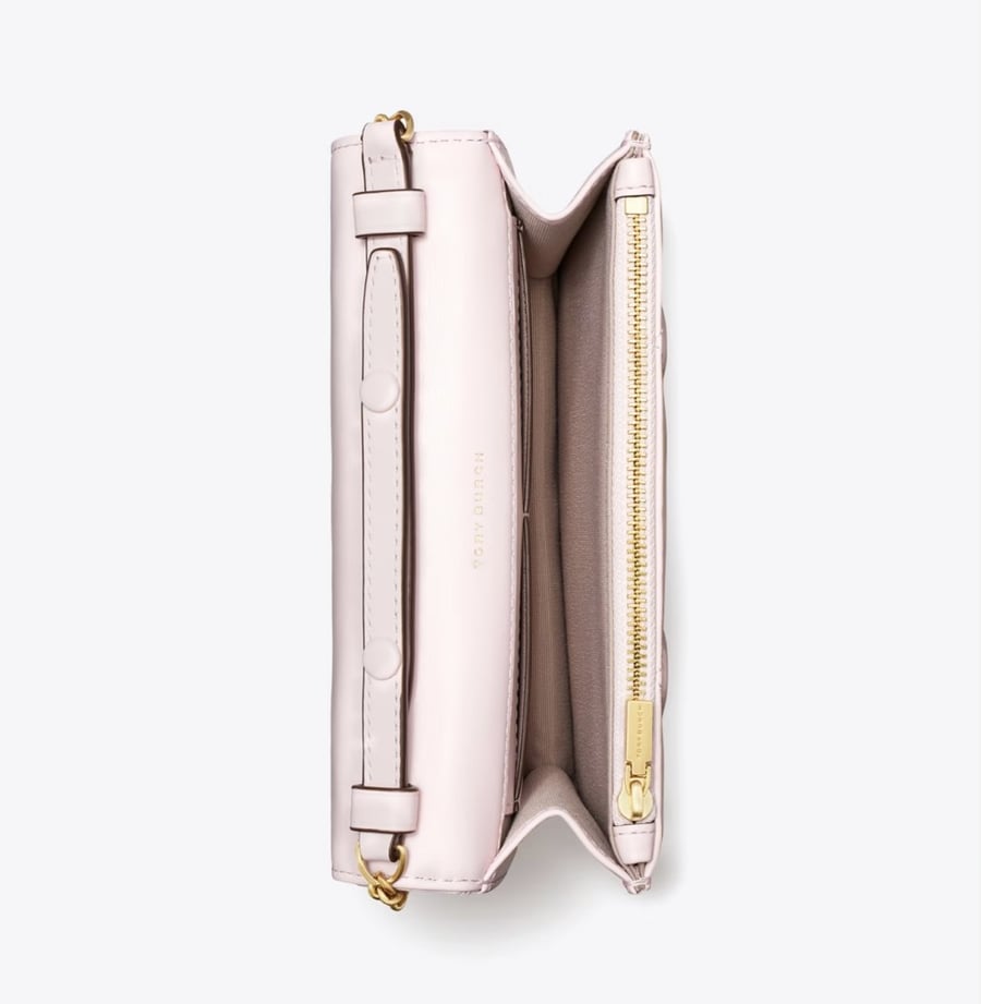 MINI KIRA DIAMOND QUILT TOP-HANDLE CHAIN WALLET- Tory burch