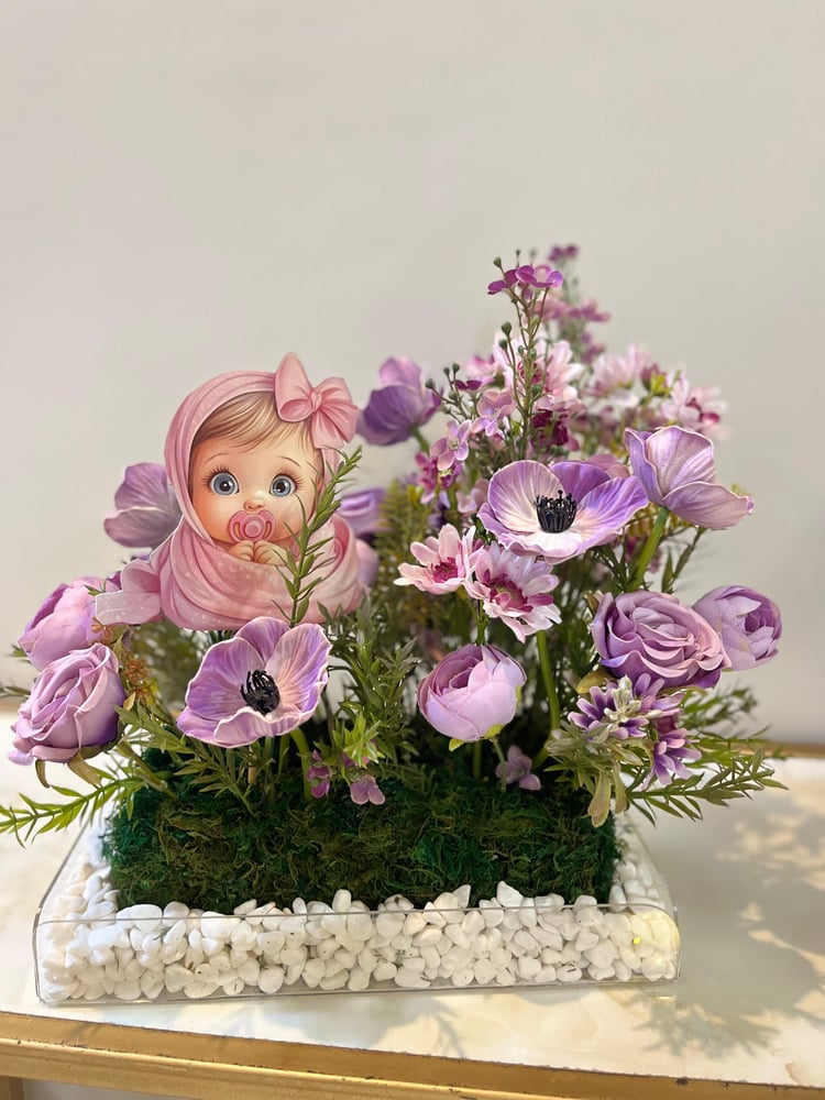 F56 سلة أكريليك أرجوانية لطفلة