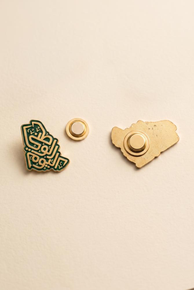 بروش اليوم الوطني السعودي 96 على شكل خريطة المملكة E4773-001