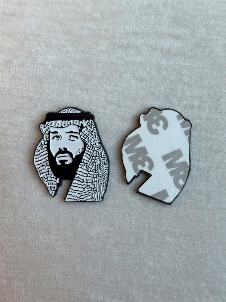 ملصق اليوم الوطني السعودي 96 بورتري ولي العهد بالأبيض والأسود K-25-001