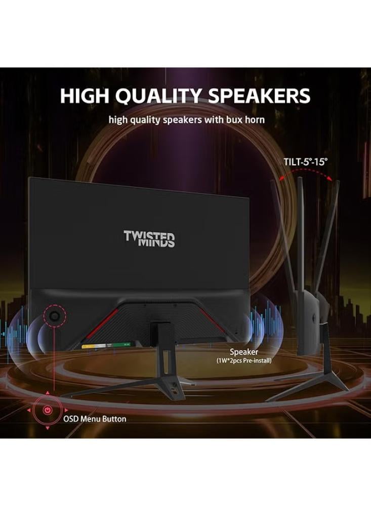 شاشة ألعاب 27 بوصة من سلسلة Eco بتردد 120 هرتز، زمن استجابة 1 مللي ثانية، دقة FHD IPS، HDMI 2.1 و DP1.4، مكبرات صوت مدمجة، دعم التزامن التكيفي، ضوء أزرق منخفض، TM27FHD120IPS