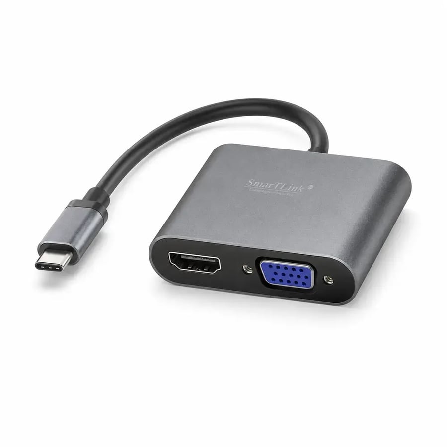 سمارت لينك - محول Type C متعدد الوظائف إلى HDMI بدقة 4K ومنفذ VGA مودي