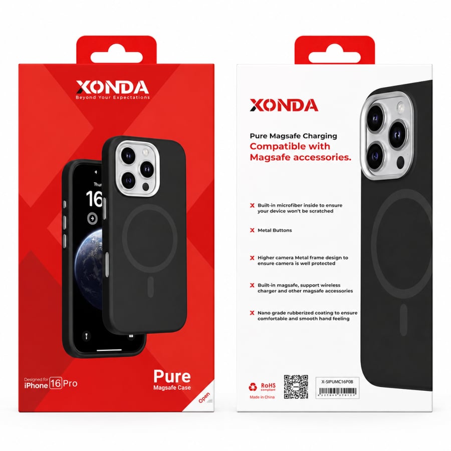 كفر XONDA Pure MagSafe للايفون 16 Pro و16 Pro Max وسلسلة iPhone 17