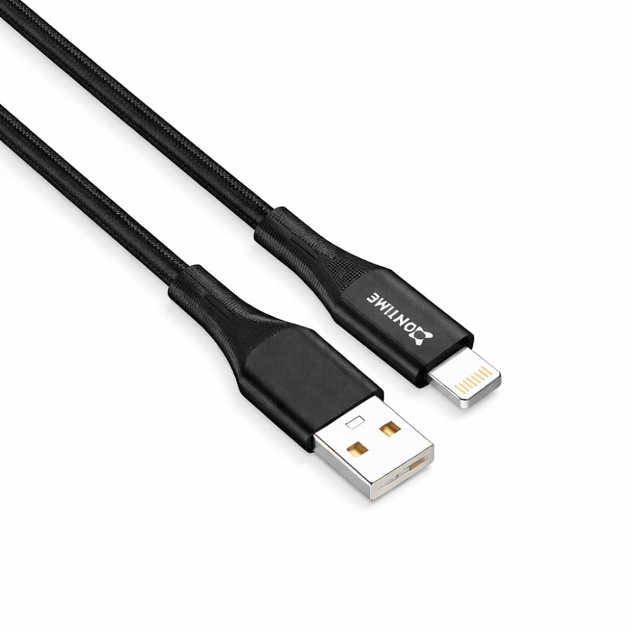 كيبل شحن ONTIME USB-A إلى Lightning بطول 1 متر – شحن سريع 5A