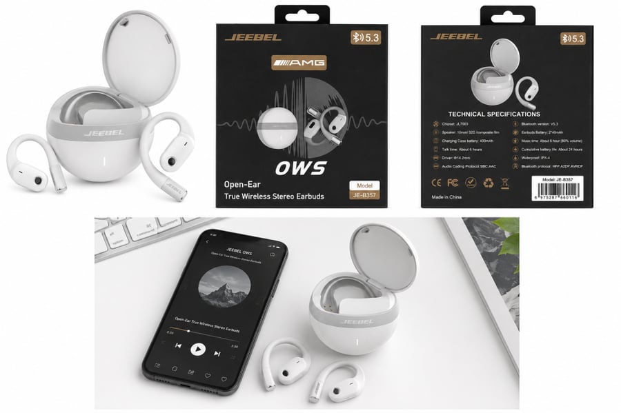 سماعة JEEBEL OWS مفتوحة لاسلكية بلوتوث 5.3 - JE-B357