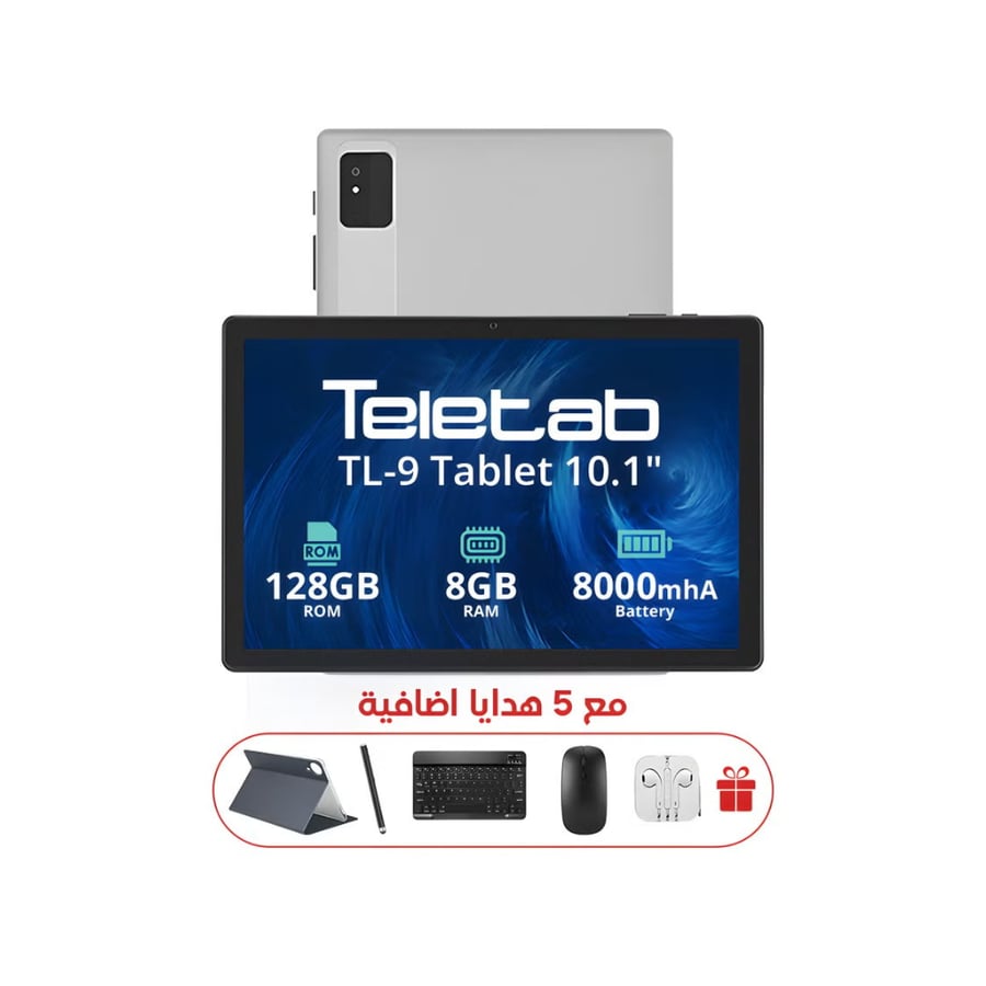 تابلت TL-9 بحجم 10.1 بوصة وذاكرة RAM سعة 8GB وذاكرة داخلية سعة 128GB م