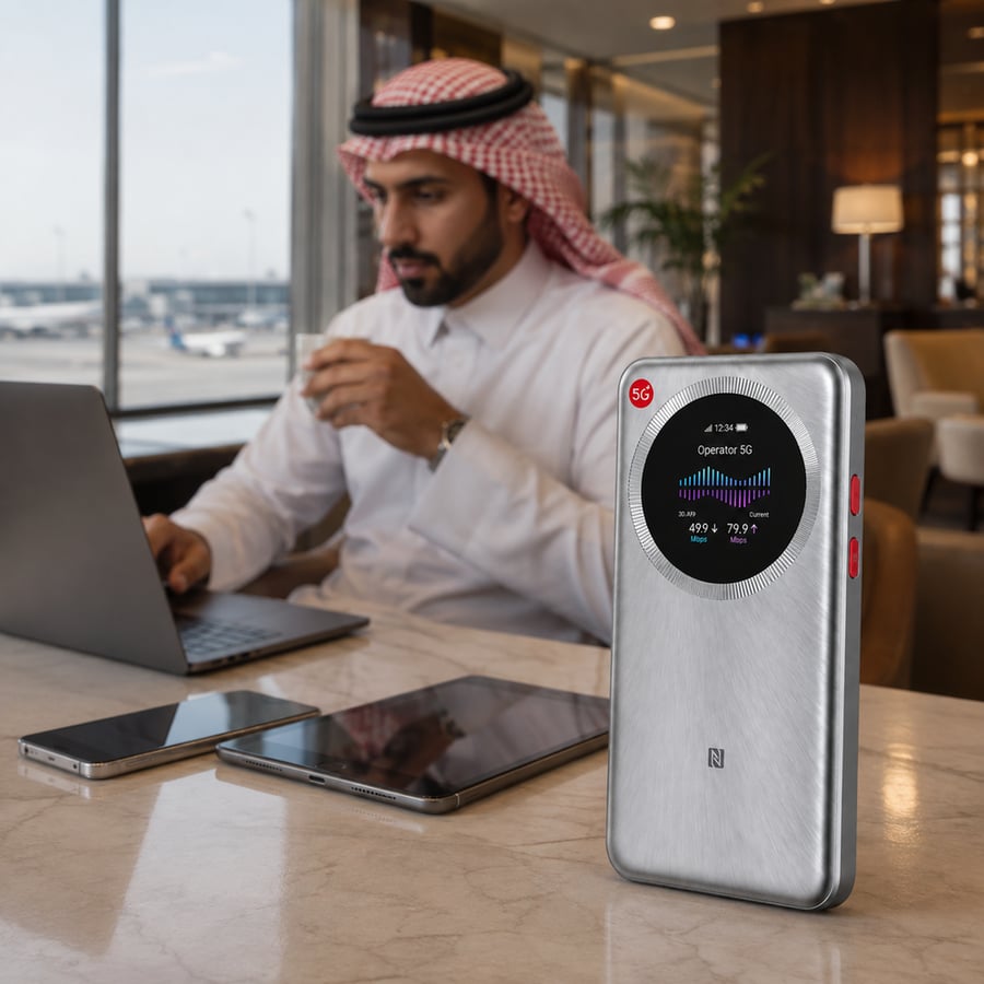 راوتر ZTE U30 Pro 5G مع شريحة STC شهر مفتوح