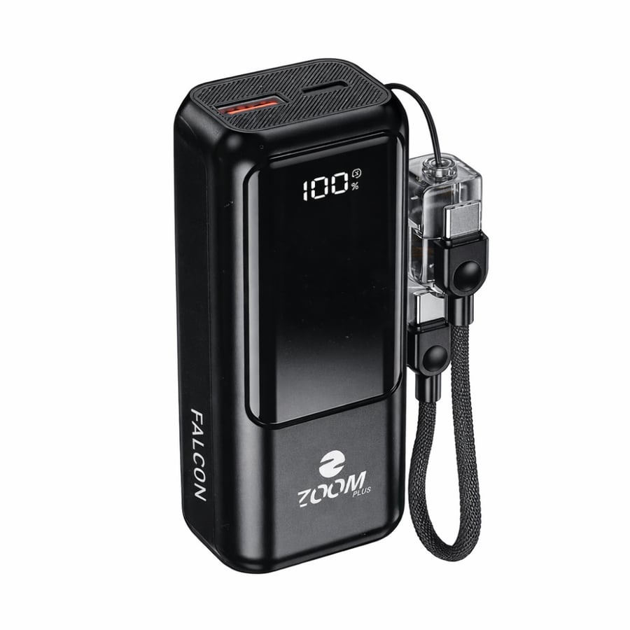 باور بانك Zoom Plus Falcon 10000mAh شحن سريع 22.5W بمنفذ Type-C PD