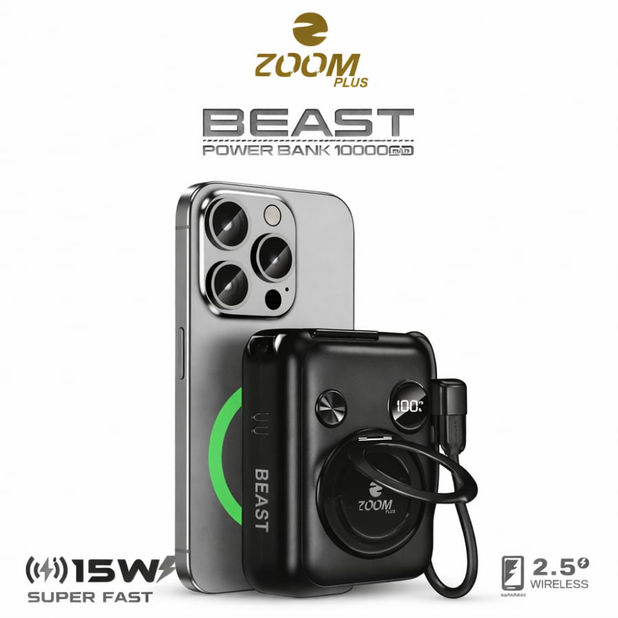 Zoom Plus BEAST Power Bank 10000mAhZoom Plus BEAST Power Bank 10000mAh