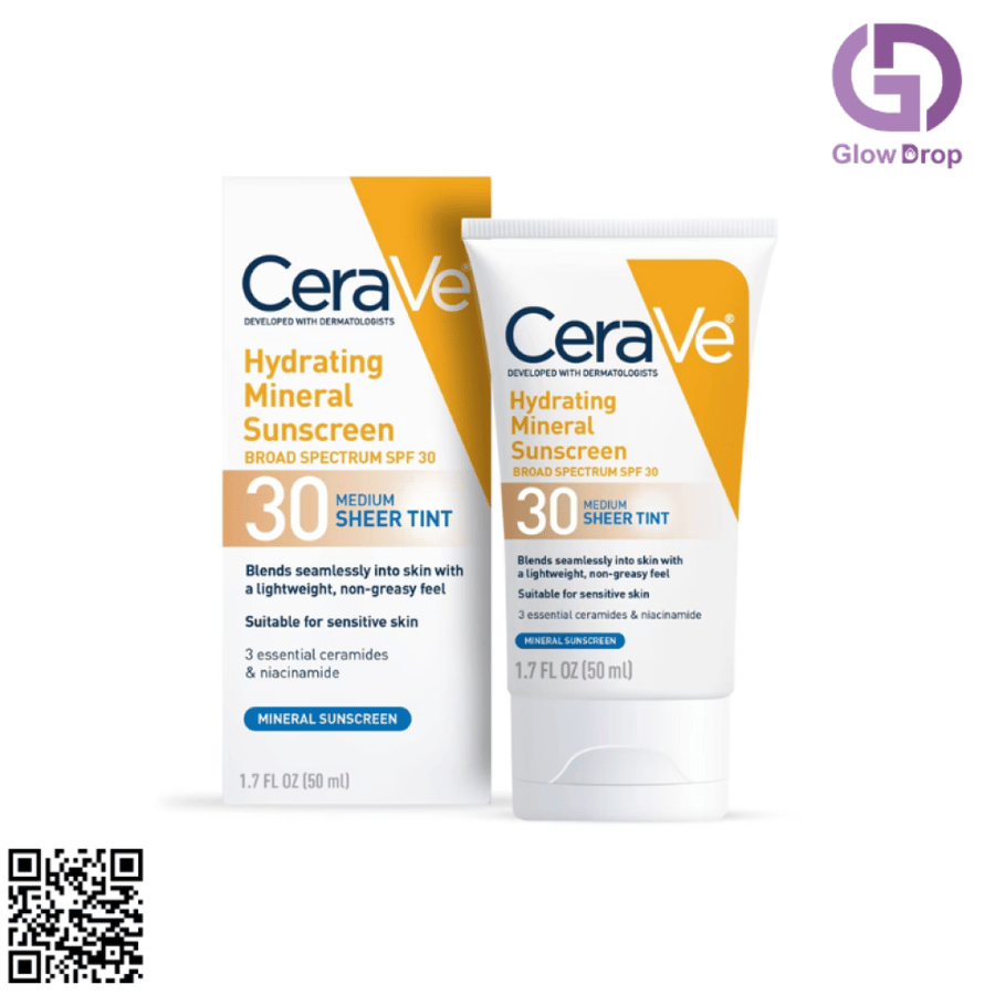 سيرافي واقي الشمس المعدني المرطب SPF 30 واسع الطيف، شفاف ،للبشرة الحساسة تنت - 50 مل