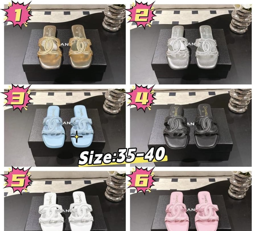 سليبر شانيل Chanel double C slippers