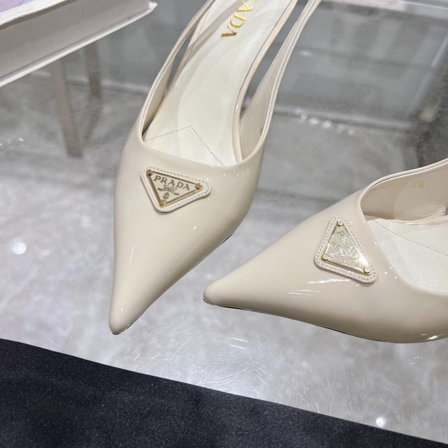 حذاء Prada triangle logo high heels