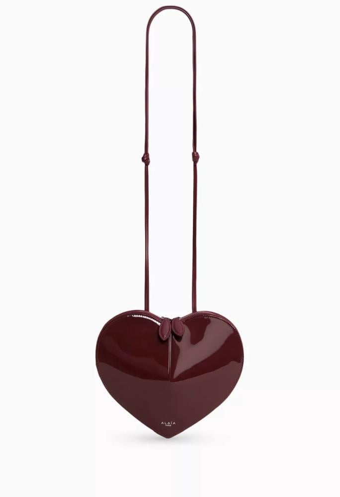 Shiny burgundy ALAïA bag