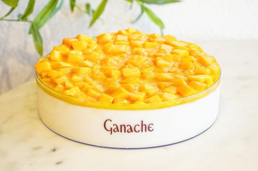 كيكة جاناش المانجو || Mango Ganache Cake