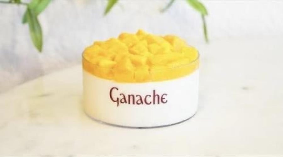 كيكة جاناش المانجو || Mango Ganache Cake