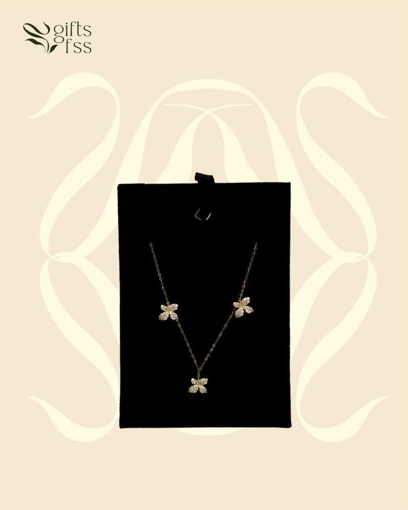شوكر ذهب عيار 18 || فلورا اللامع - Flora Shine Necklace