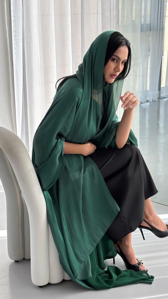 عباية دبل كلوش أخضر
