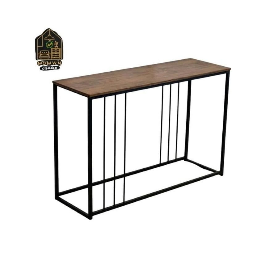 Iron and wood console with a stylish modern design