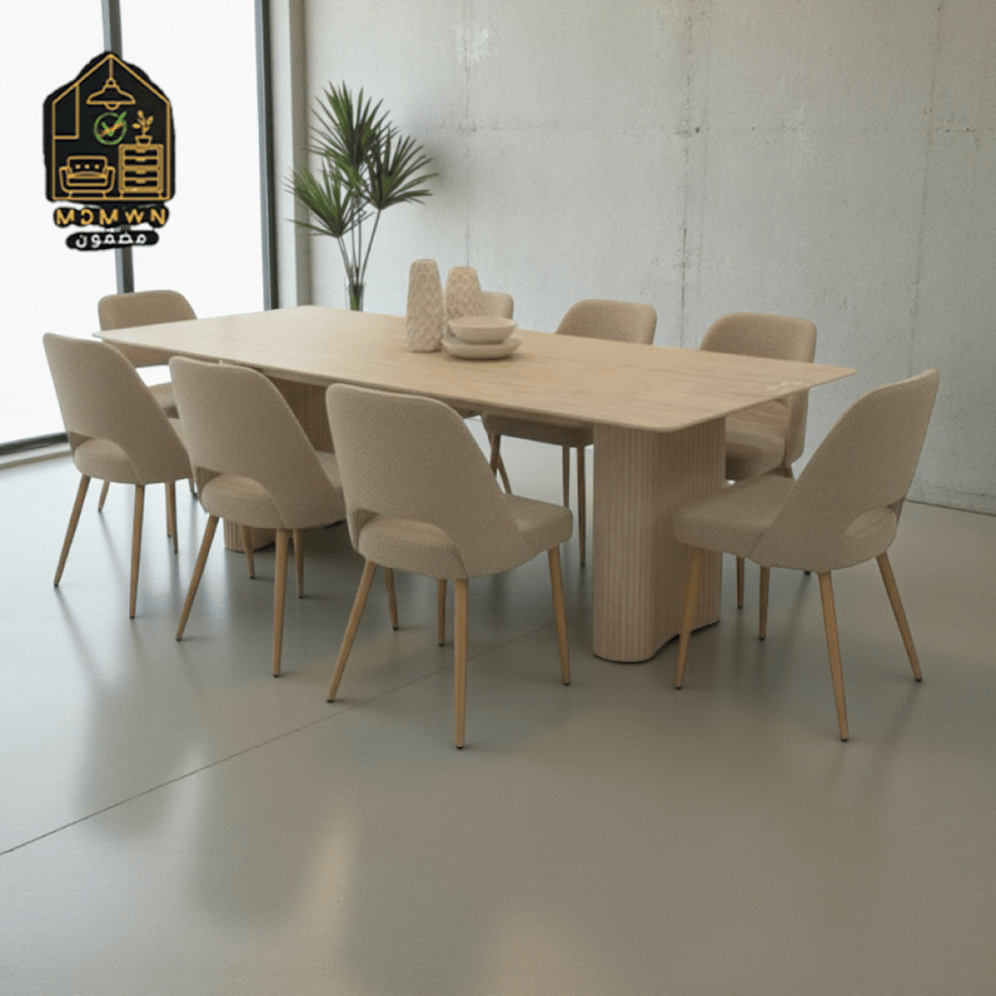 Ceramic dining table for 8 people