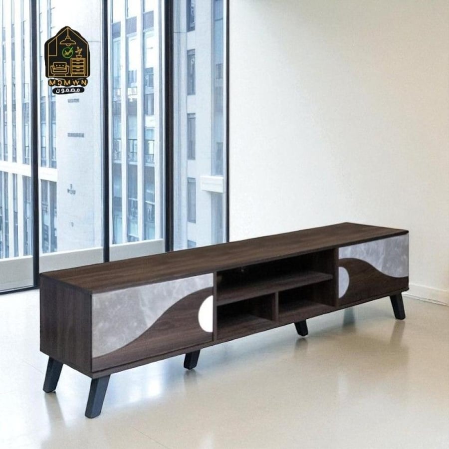Modern wooden TV table in multiple sizes