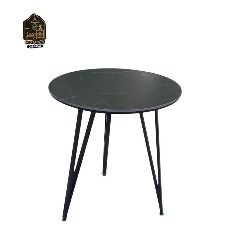 Black circular cafe table in different sizes