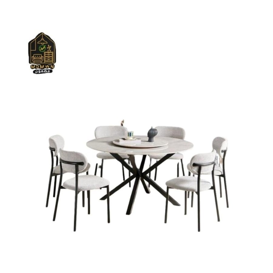 Modern round dining set, multiple sizes