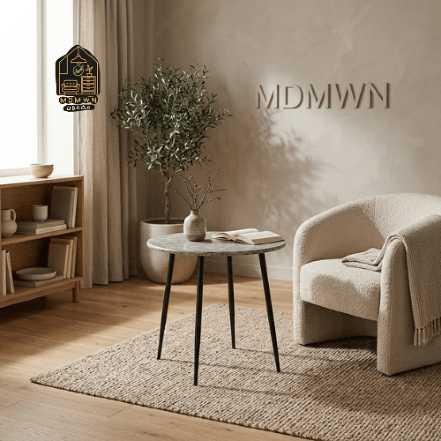 طاولة طعام دائرية تصميم بسيط