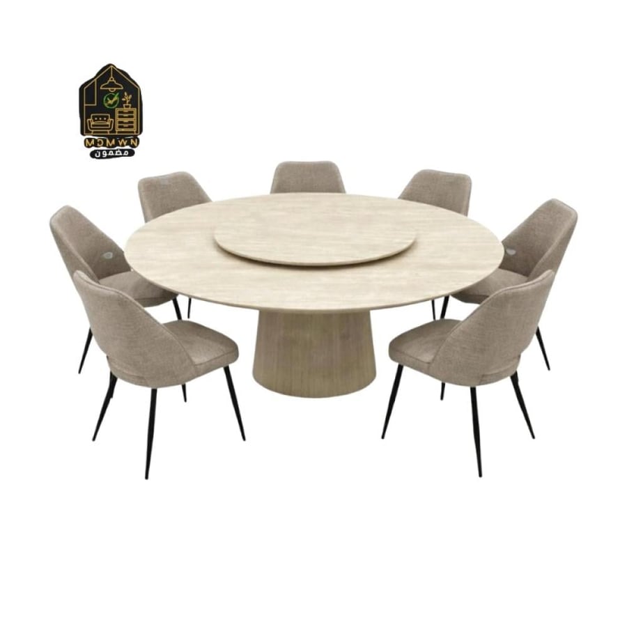 سفرة طعام خشب 8 أشخاص تصميم عصرى