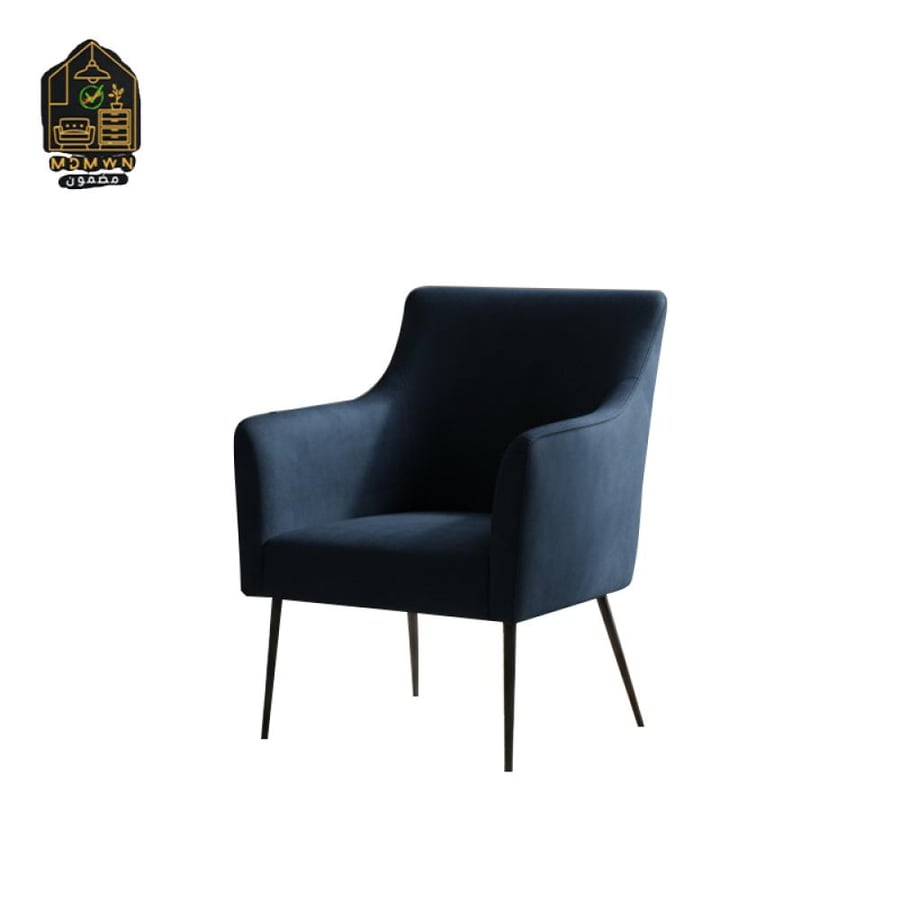 Navy velvet single chair
