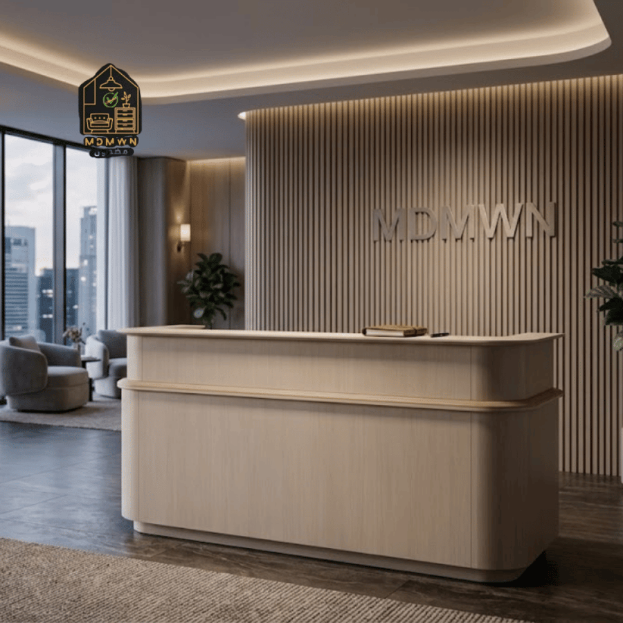 Modern reception counter for offices and companies, 240 cm