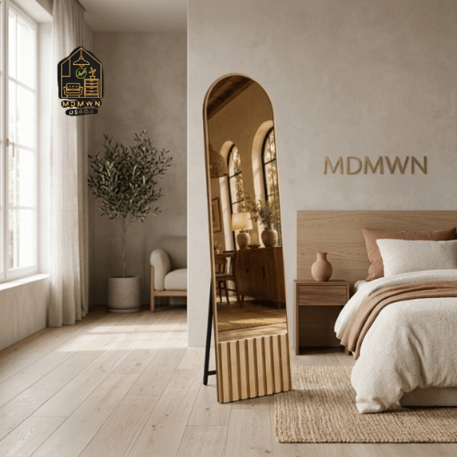مرآة تصميم طويل بمرآة كاملة مع إطار أنيق