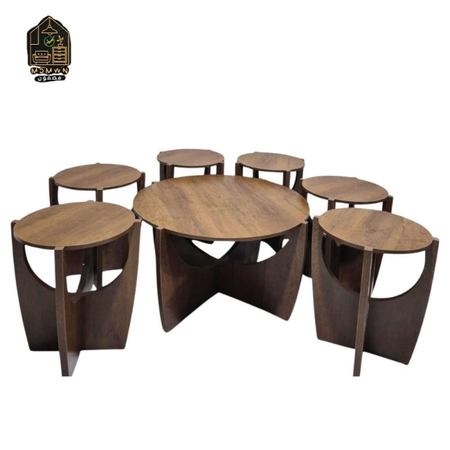 طقم طاولات خشبية كلاسيكية