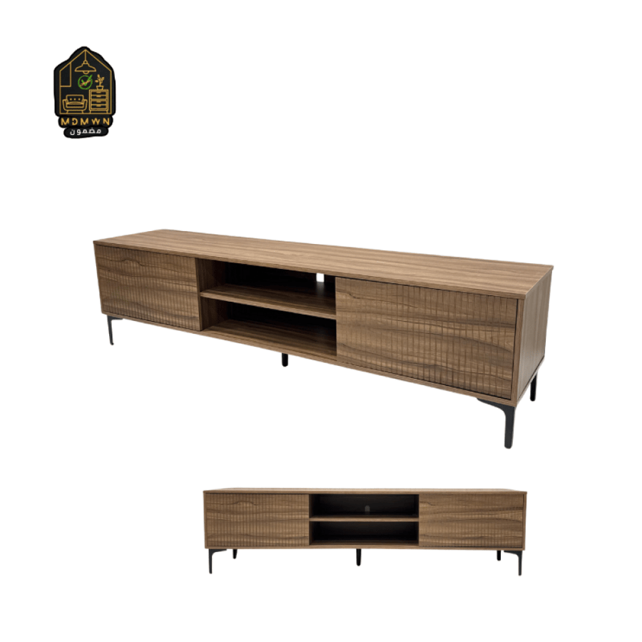 وحدة تلفزيون بتصميم شرائحي وألوان متعددة