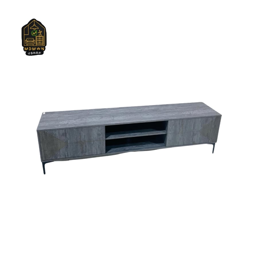 Vintage Line TV Table with Marble Design and Multicolor 160cm