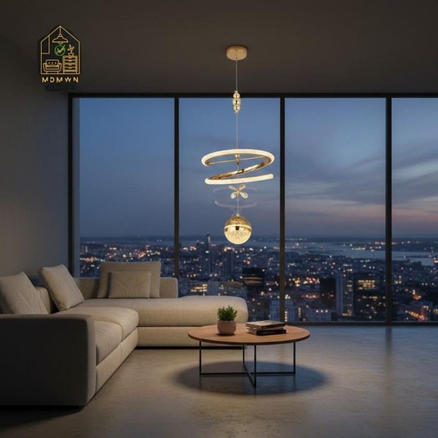 Modern spiral design chandelier