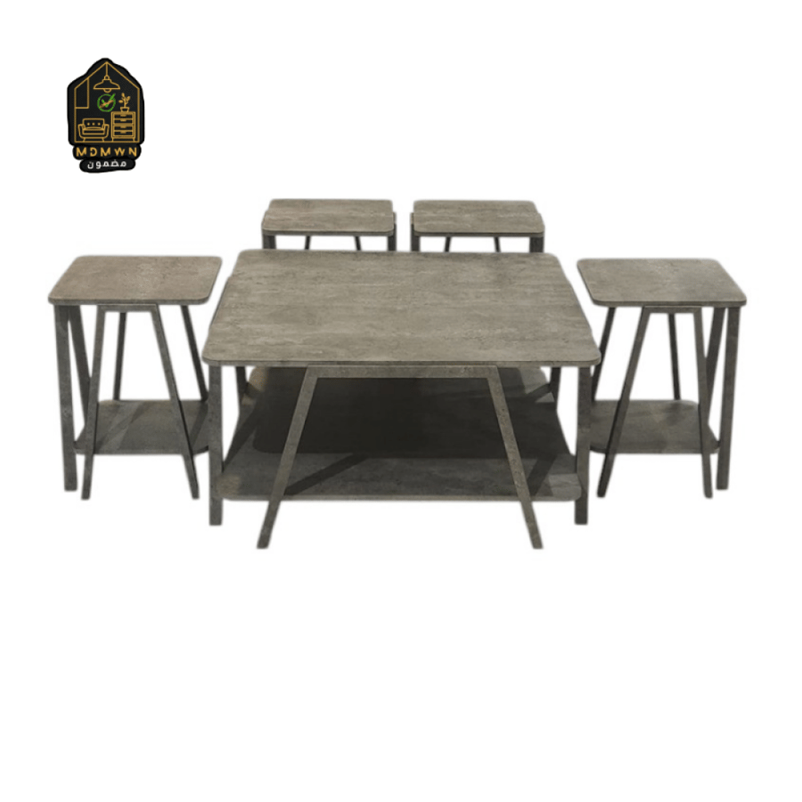 طقم طاولات شاي 4+1 بتصميم عصري