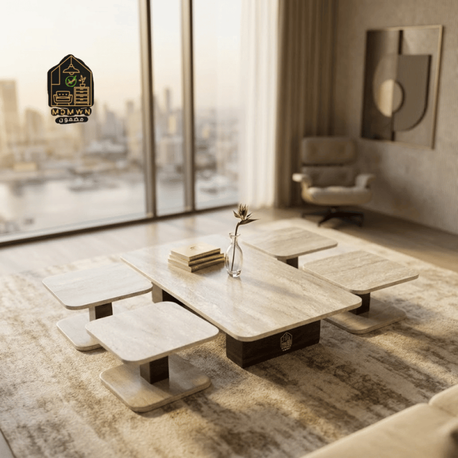 Turkish rectangular floor table set in multiple colors